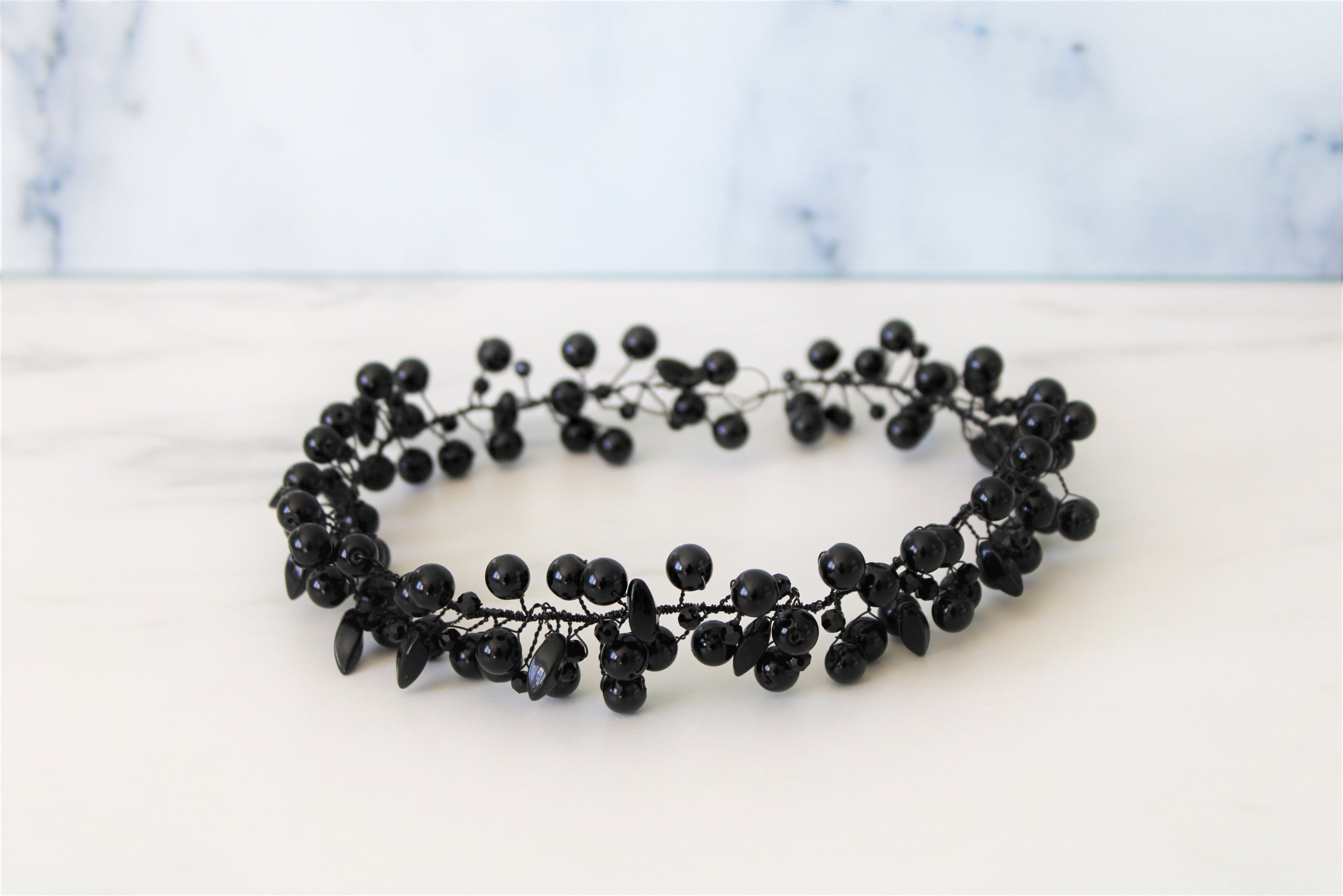 Black headpiece jewelry shop